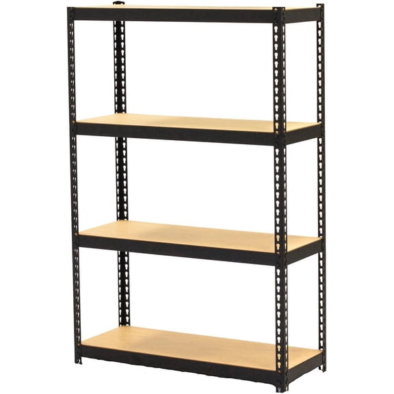 Lorell Shelving, Riveted, Steel, 30"x12"x48", Black (LLR66963)