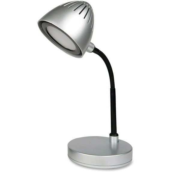 Lorell Silver Shade LED Desk Lamp, Silver