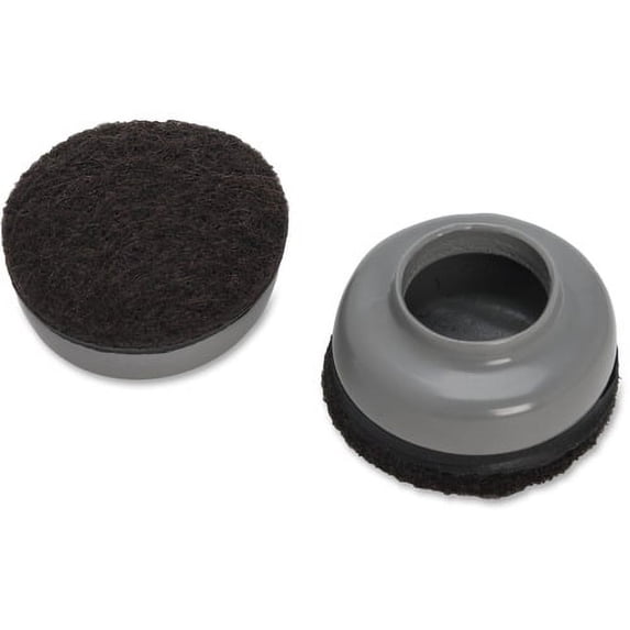 Lorell Slip Over Floor Savers - Gray - Vinyl - 8/Pack | Bundle of 10 Packs