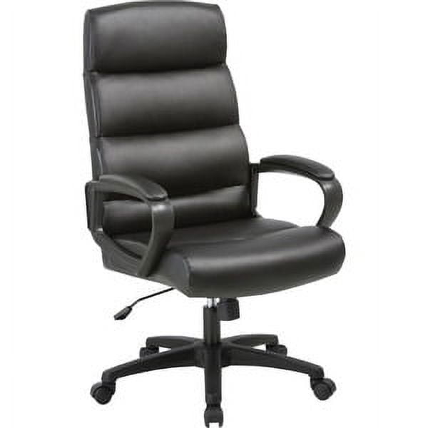 Soho High-Back Leather Executive Swivel Chair in Black