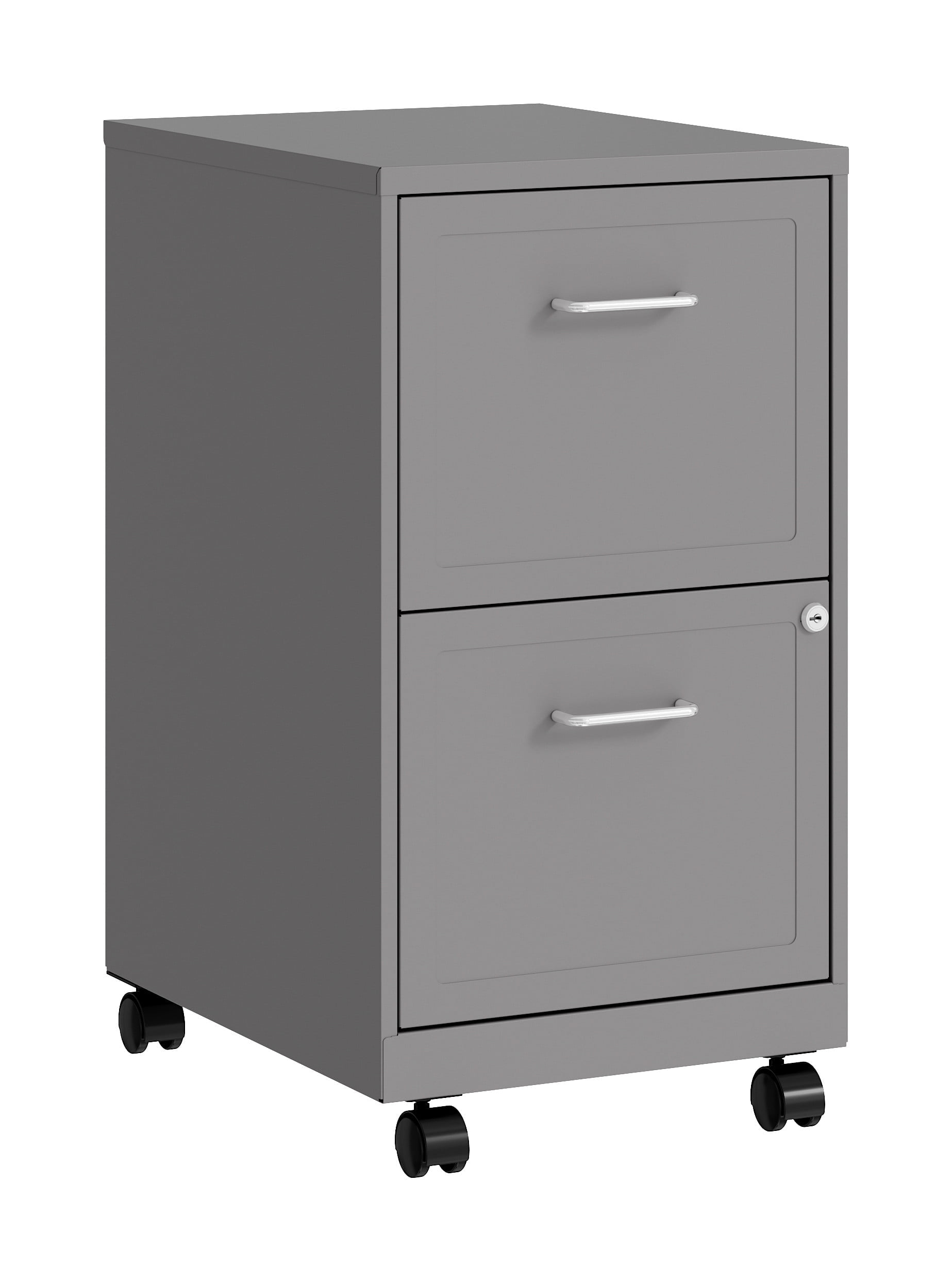 Lorell Space Solutions 18" 2 Drawer Mobile Vertical File Cabinet in Silver - image 1 of 15