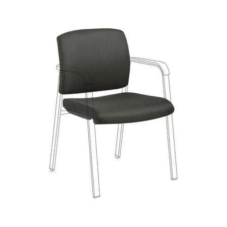 Lorell, Stackable Chair Upholstered Back/Seat Kit, 1 Each, Black