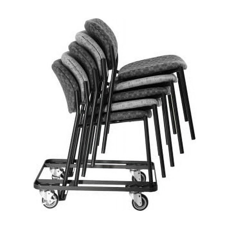 Lorell Stacking Dolly for 4-Leg Stack Chairs - Steel - Black - For 10 Devices - 1 Each Lorell Stacking Dolly for 4-Leg Stack Chairs - Steel - Black - For 10 Devices - 1 Each