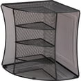 thumbnail image 1 of Lorell, Steel Mesh Corner Desktop Organizer, 1 Each, Black, 1 of 4