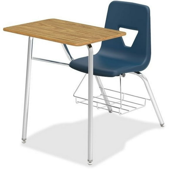 Lorell Rectangular Medium Oak Top Student Combo Desk