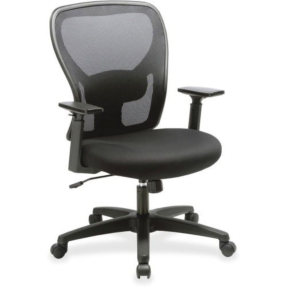 Adjustable Mid-Back Black Mesh Task Chair with Swivel