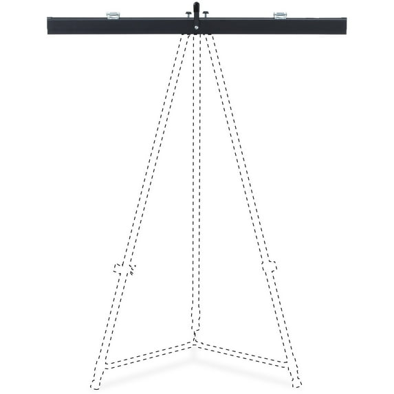 Lorell, Telescoping Easel Pad Holder, 1 Each, Black