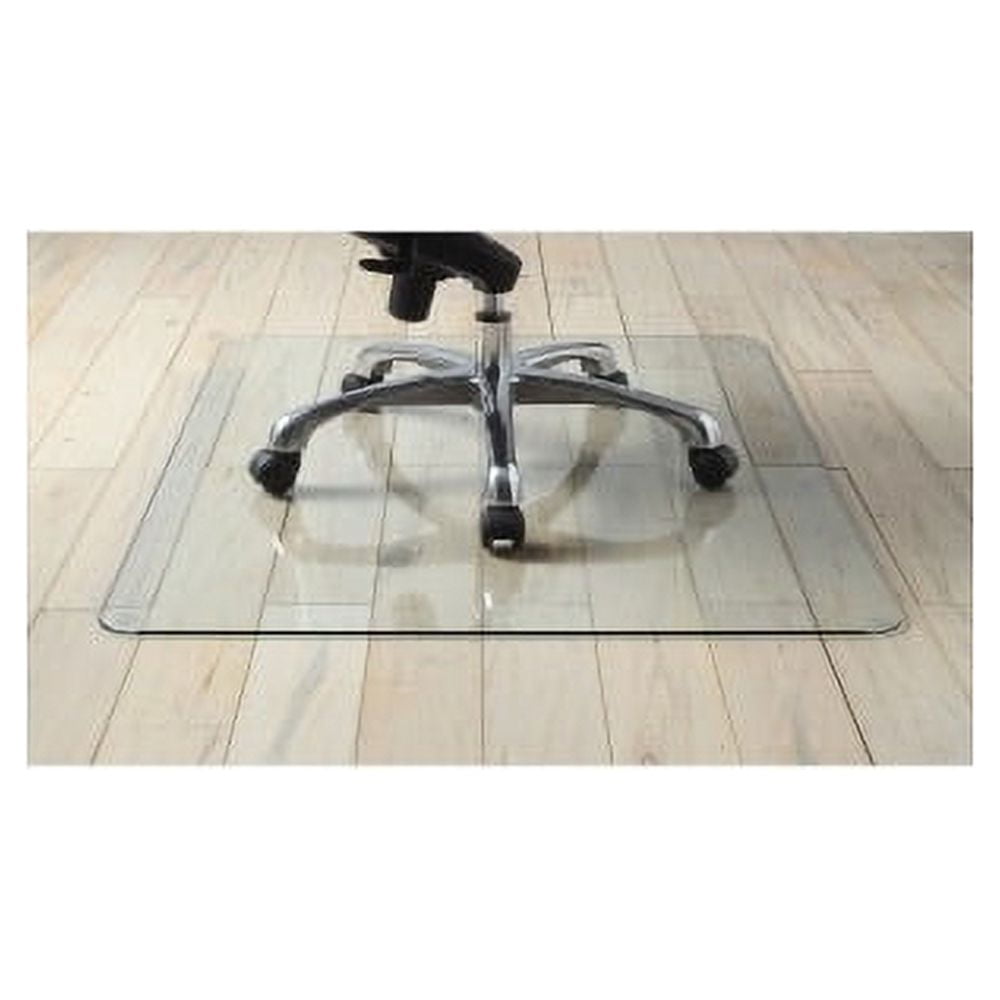 Lorell Tempered Glass Chairmat Floor 50" Length x 44" Width x 0.25