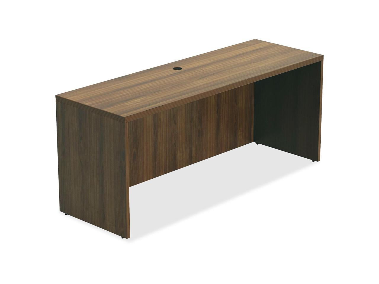 Contemporary Walnut Laminate 62'' Office Credenza with Filing Cabinet