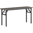 thumbnail image 1 of Lorell Folding Training Table - Melamine Top - 60" Table Top Width x 18" Table Top Depth x 1" Table Top Thickness - 30" HeightAssembly Required - Gray - Particleboard Top Material - 1 Each, 1 of 7