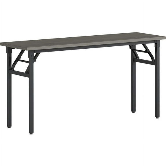 Lorell Folding Training Table - Melamine Top - 60" Table Top Width x 18" Table Top Depth x 1" Table Top Thickness - 30" HeightAssembly Required - Gray - Particleboard Top Material - 1 Each