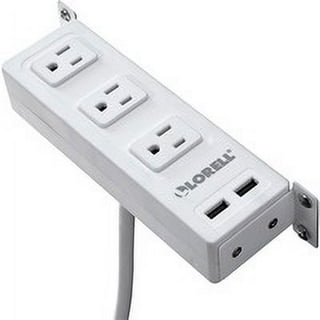 Lorell Under Desk AC Power Center with USB Charger - 3 x AC Power, 2 x USB - 8 ft Cord - Surface-mountable - White Lorell Under Desk AC Power Center with USB Charger - 3 x AC Power, 2 x USB - 8 ft Cord - Surface-mountable - White