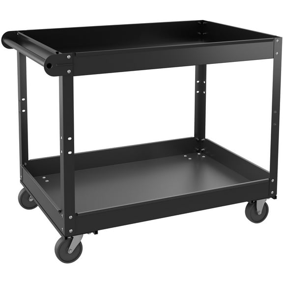 Lorell Utility Cart 2-Shelf 24"Wx36"Lx32"H Black 59690