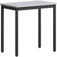 thumbnail image 1 of Lorell Utility Table  Gray Rectangle Laminated Top  Powder Coated Black Base x 30 Table Top Width x 1813 Table Top Depth  30 Height  Assembly Required  Melamine Top Material, 1 of 8