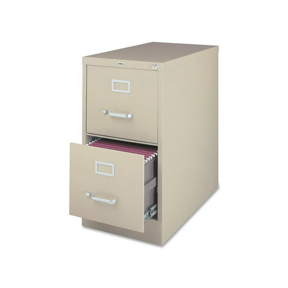 Lorell Vertical File 2-Drawer Legal 18"x26-1/2"x28-3/8" Putty 60660