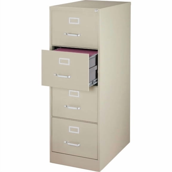 Lorell, Vertical File Cabinet - 4-Drawer, 1 Each, Putty