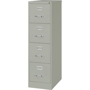 Sleek 26.5'' Light Gray Steel 4-Drawer Vertical File Cabinet