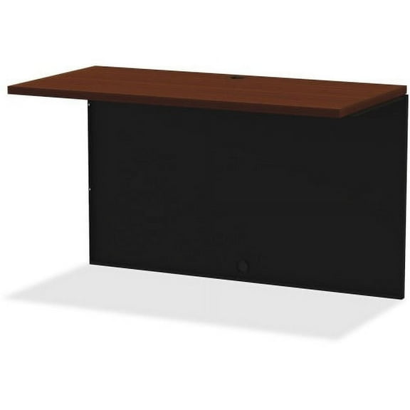 Lorell, Walnut Laminate Commercial Steel Desk Series, 1 Each