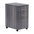 thumbnail image 1 of Lorell Weathered Charcoal Laminate Desking Pedestal - 3-Drawer 16" x 22" x 28.3" - 3 x Box Drawer(s), File Drawer(s) - Material: Metal Pull, Polyvinyl Chloride (PVC) Edge - Finish: Weathered Charcoal,, 1 of 7