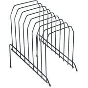 Lorell Wire Vertical File Sorter, 8 Sections, Black Metal Desktop Organizer