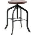 thumbnail image 1 of Lorell, Wood Seat Industrial Swivel Stool, 1 Each, 1 of 6