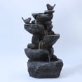 thumbnail image 1 of Lorelo 5-Tiers Cascading Rock Water Fountain, Outdoor Water Fountain with LED Light, Outside Patio Water Features Fountain, Garden Waterfall Decor for Patio, Backyard, Porch and Home Art Decor, 1 of 6