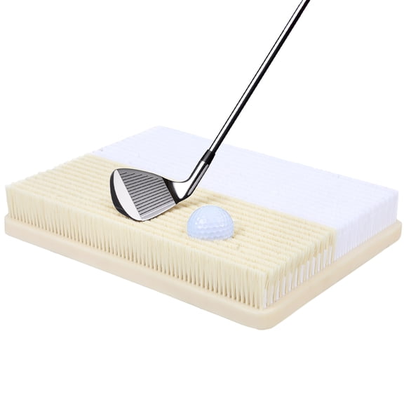 Lorelo Golf Bunker Practice Mat, Dual Sand Trap Trainer with Shallow & Deep Pit Simulation, Golf Chipping Mat for Indoor Outdoor Golf Chipping Practice
