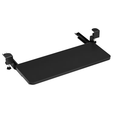 Lorelo Keyboard Tray under Desk, Corner Keyboard Tray with Adjustable C Clamp, under Desk Keyboard Tray Slide Out, Keyboard Drawer Desk Extender, Pull Out Keyboard Holder, Black