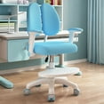 thumbnail image 1 of Lorelo Upgraded Children Desk Chair with 360 Degree Wheels, Height Depth Adjustable Kids Computer Chair, Cute Children Study Chair for Home, School and Library (Blue, Pink), 1 of 8