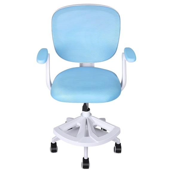 Lorelo Upgraded Children Desk Chair with Flipped Armrest and Footrest, Height Adjustable Swivel Kids Computer Chair, Children Study Chair for Home, School and Library
