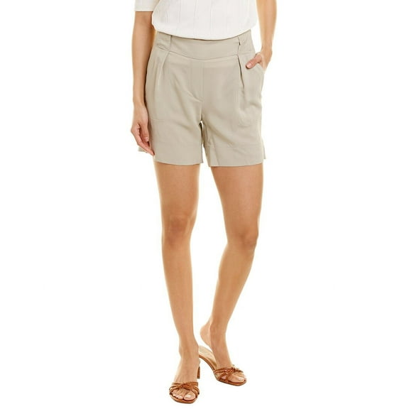 Lorena Antoniazzi womens  Silk-Blend Short, 38, Tan