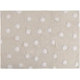 thumbnail image 1 of Lorena Canals Beige Polka Dot Machine Washable Kids Rug, 4 x 5 Feet, 1 of 5