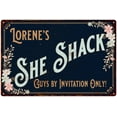 thumbnail image 1 of Lorene's SHE SHACK Sign Metal Shed Tin Metal Wall Decor 8 x 12 Matte Finish Metal 108120060479, 1 of 1
