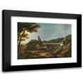 thumbnail image 1 of Lorenz Adolf Schönberger 24x18 Black Modern Framed Museum Art Print Titled - A North-East View of the Weitenegg Castle Ruins Near the Danube, 1 of 5
