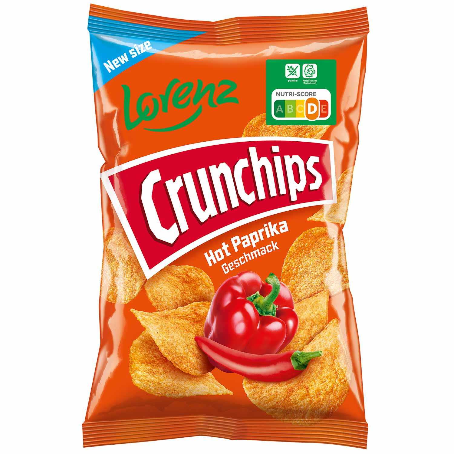 Lorenz CRUNCHIPS Hot Paprika potato chips 150g/5.29 oz