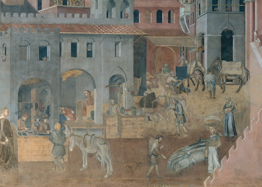 Lorenzetti Ambrogio Canvas Art - (36 x 24)