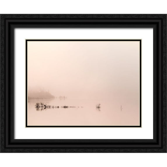 Lorenzetti, Andrea 18x15 Black Ornate Wood Framed with Double Matting Museum Art Print Titled - Lake