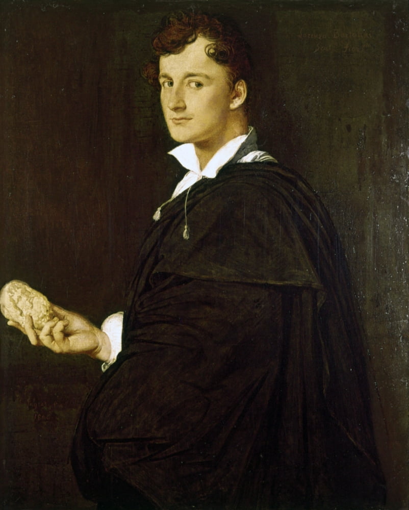 Lorenzo BartoliniS Portrait (Portrait De Lorenzo Bartolini) Canvas Art - (18 x 24)