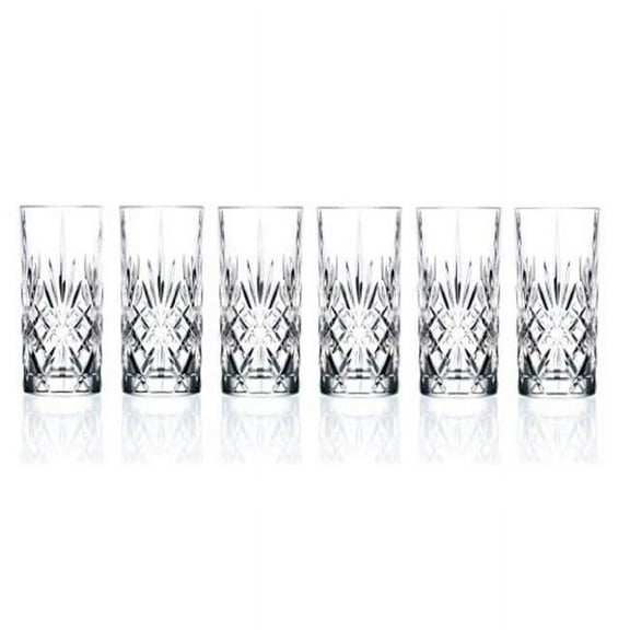 Lorenzo Import 238510 RCR Crystal Highball Glass set of 6