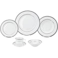 thumbnail image 1 of Lorenzo Import LH430 24 Piece Porcelain Dinnerware Service, Silver - for 4 Ashley, 1 of 2