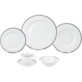 thumbnail image 1 of Lorenzo Import LH433 24 Piece Porcelain Dinnerware Service, Silver - for 4 Alyssa, 1 of 2