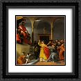 thumbnail image 1 of Lorenzo Lotto 2x Matted 20x20 Black Ornate Framed Art Print 'Altar of St. Lucia St. Lucia in front of the judges', 1 of 2