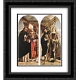 thumbnail image 1 of Lorenzo Lotto 2x Matted 20x22 Black Ornate Framed Art Print 'Sts Thomas Aquinas and Flavian, Sts Peter the Martyr and Vitus', 1 of 2