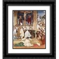 thumbnail image 1 of Lorenzo Lotto 2x Matted 20x24 Black Ornate Framed Art Print 'The Story of St. Barbara and St. Alvise', 1 of 2