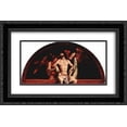 thumbnail image 1 of Lorenzo Lotto 2x Matted 24x16 Black Ornate Framed Art Print 'Altar of Santa Cristina al Tiverone, bezels crowning of the main board Angel Pieta', 1 of 2