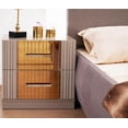 thumbnail image 1 of Lorenzo Modern 2-Drawer Wood Nightstand - Metallic River Sand, 1 of 5