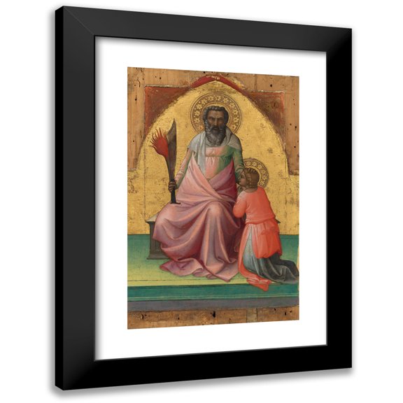 Lorenzo Monaco 11x14 Black Modern Framed Museum Art Print Titled - Abraham (ca. 1408-10)