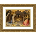 thumbnail image 1 of Lorenzo Monaco 24x17 Gold Ornate Framed and Double Matted Museum Art Print Titled - The Nativity (ca. 1406-10), 1 of 4