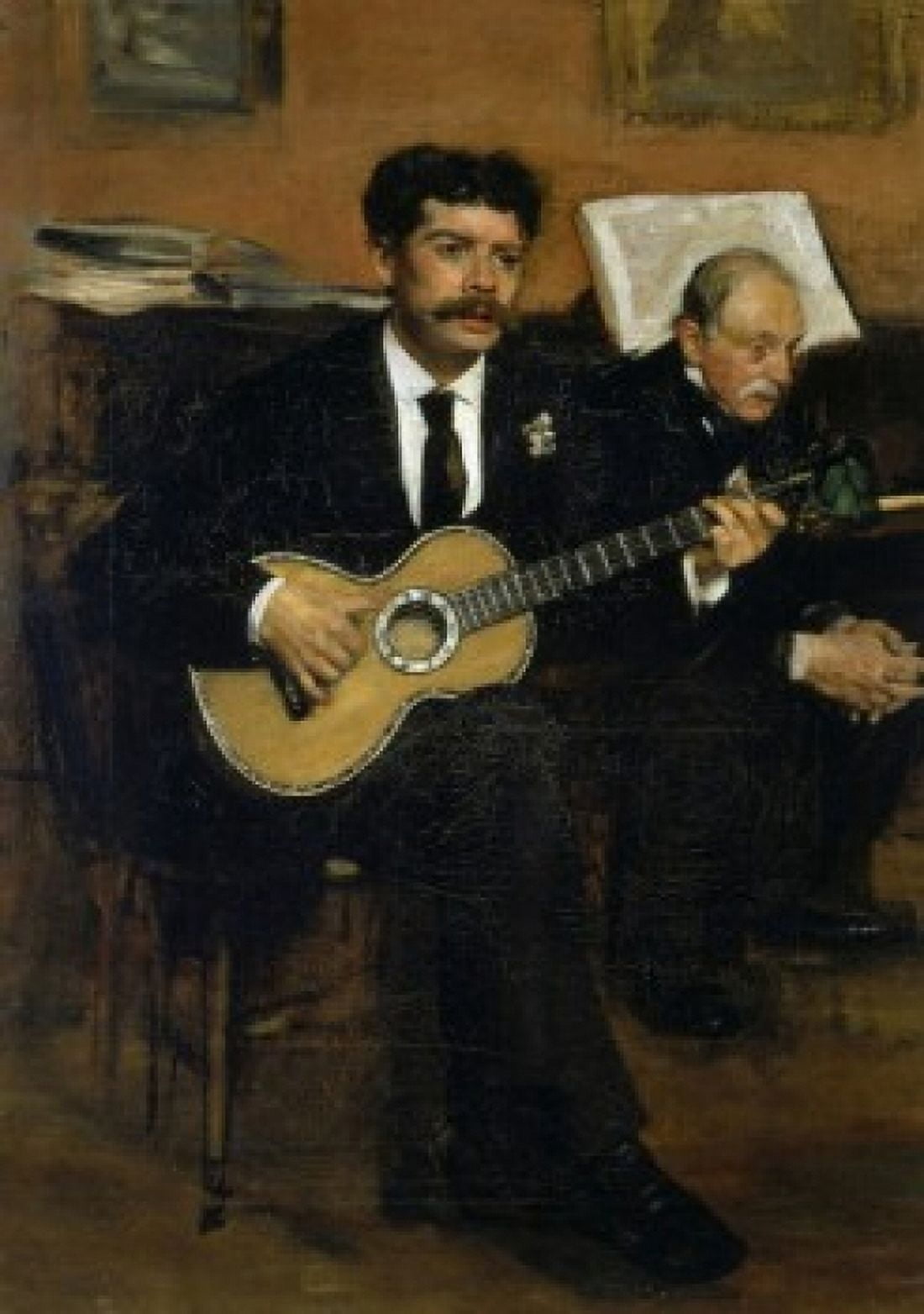 Lorenzo Pagans and Auguste de Gas c1871-2 Edgar Degas (1834-1917French) Oil on canvas Musee dOrsay Paris Canvas Art - Edgar Degas (18 x 24)
