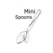 Loreso Mini Spoons, Clear Plastic Disposable Mini Dessert Spoons For Miniature Dessert Cups, Tasting Party, Sampling, Ice Cream, Small Catering Supplies